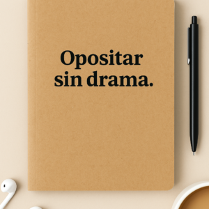 Cuaderno kraft “Opositar sin drama”